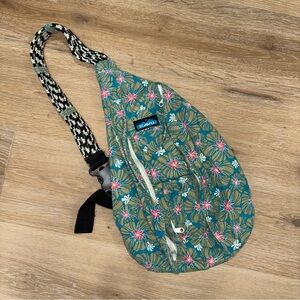 KAVU Tropical Floral Rope Sling Bag
